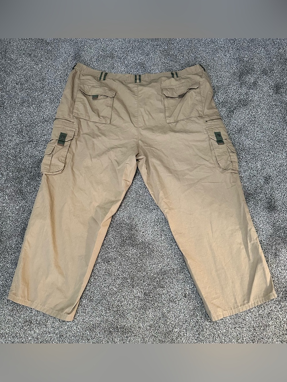 Boulder Creek Trading Company Big & Tall Khaki Stacked Cargo Pocket Pants 54 40